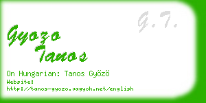 gyozo tanos business card
